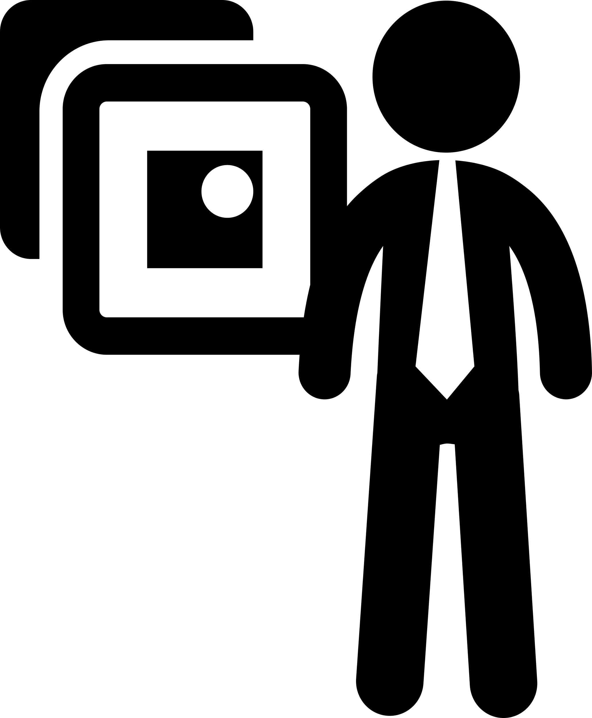 Business Man Standing With A Picture Outline Svg File Free Vectors